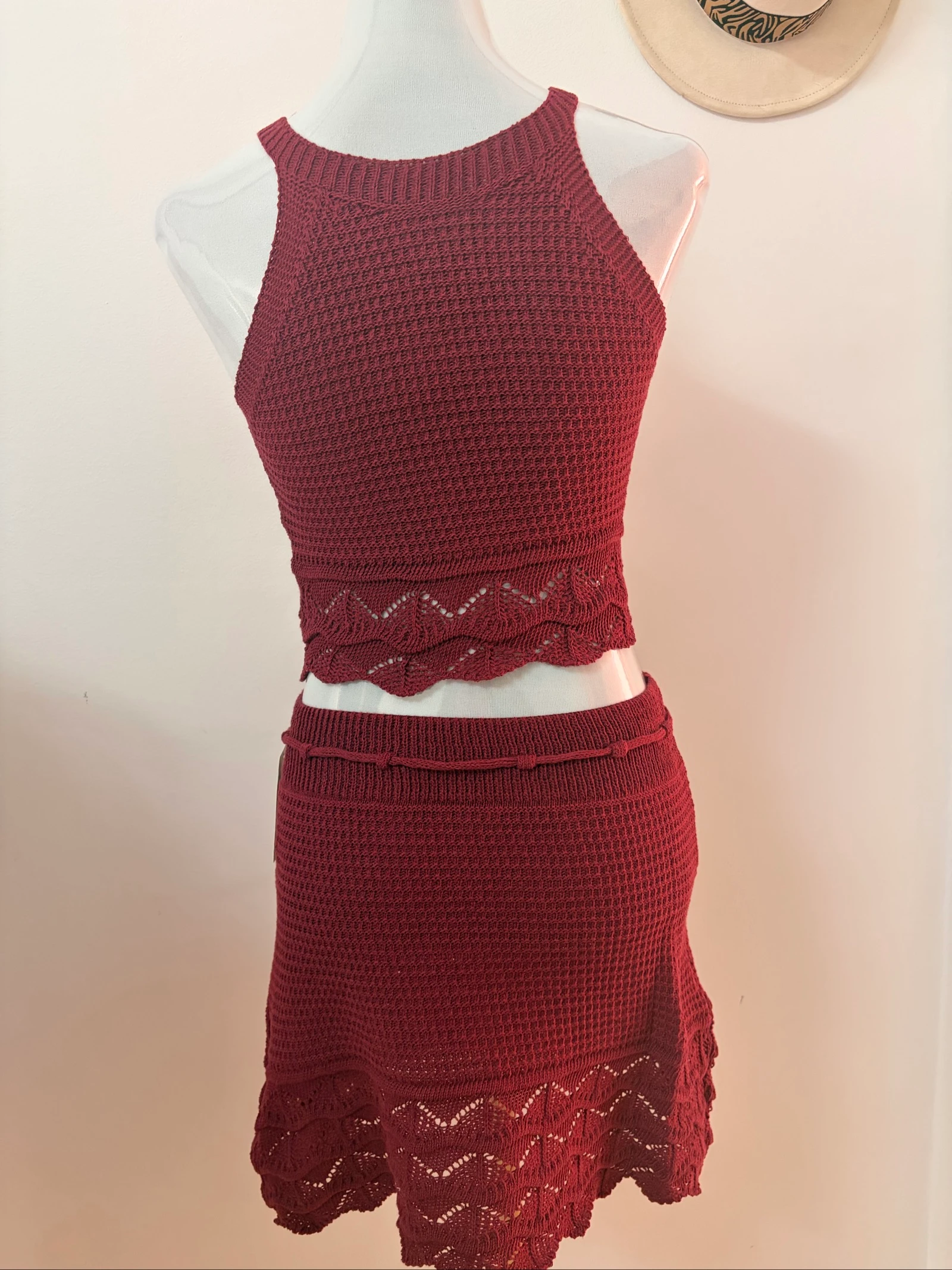 Bordeaux Cotton Crochet Set – photo 3